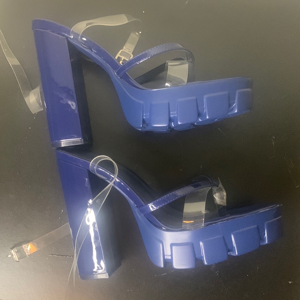 Women’s Chunky Platform Heel Sandals in Blue